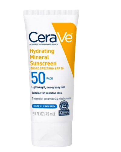 Hydrating facial mineral sunscreen SPF 50